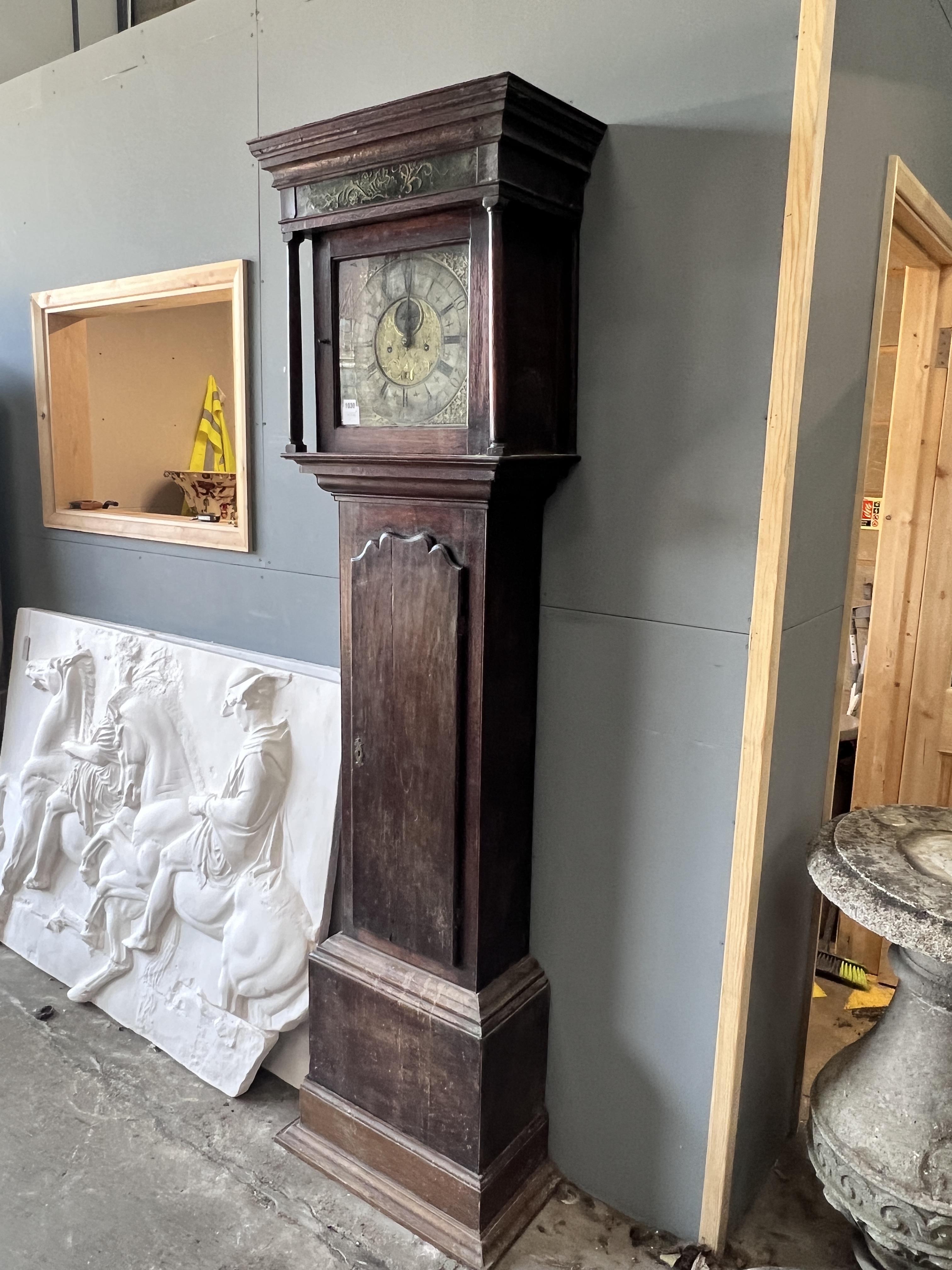 A George III oak eight day longcase clock, marked Coldwell, Appleton, height 203cm